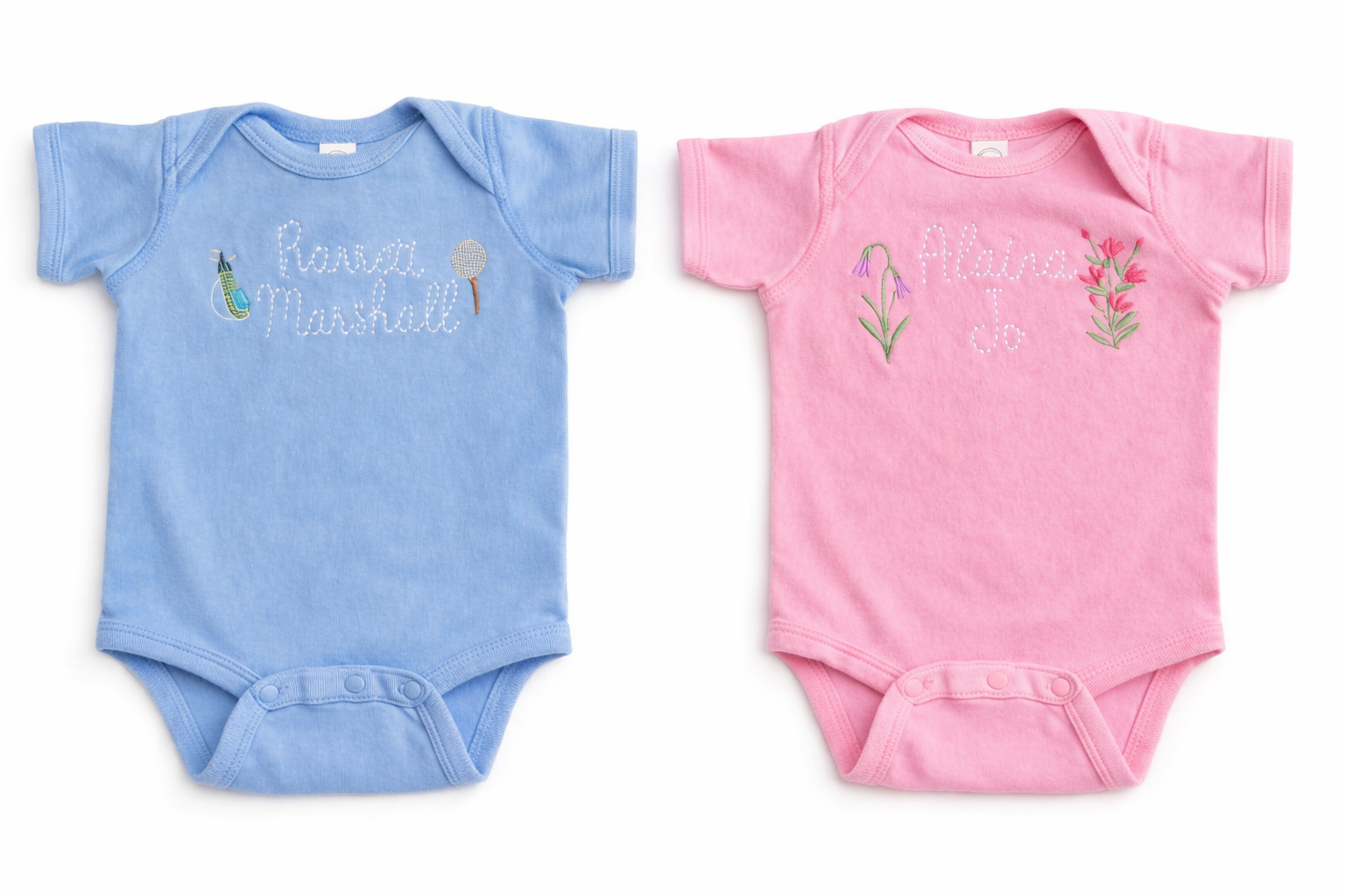 Embroidered Baby Name Onesie