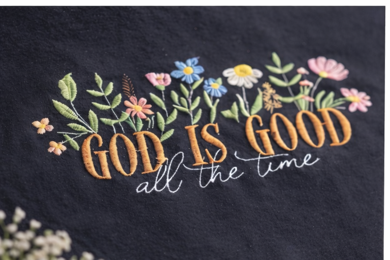 God Is Good All The Time Floral Hoodie