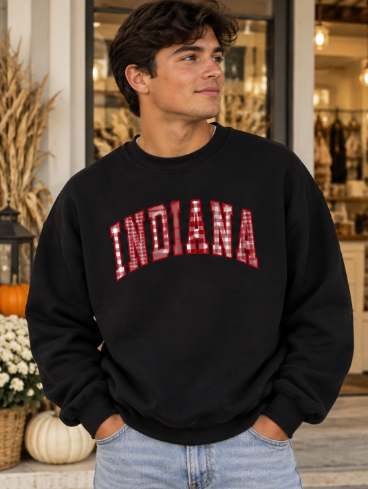 Indiana Patchwork Crewneck