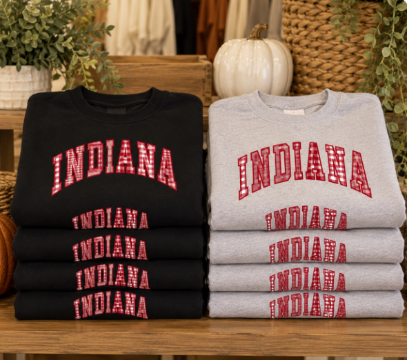 Indiana Patchwork Crewneck