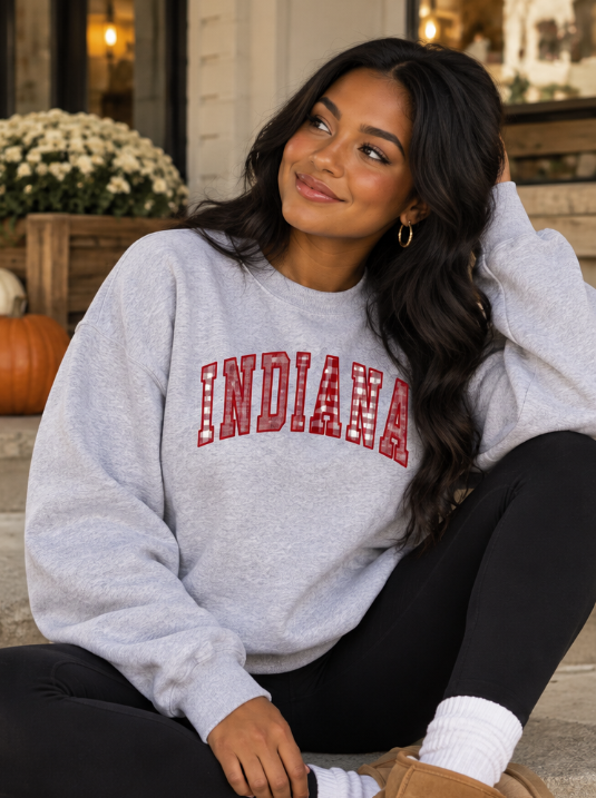 Indiana Patchwork Crewneck