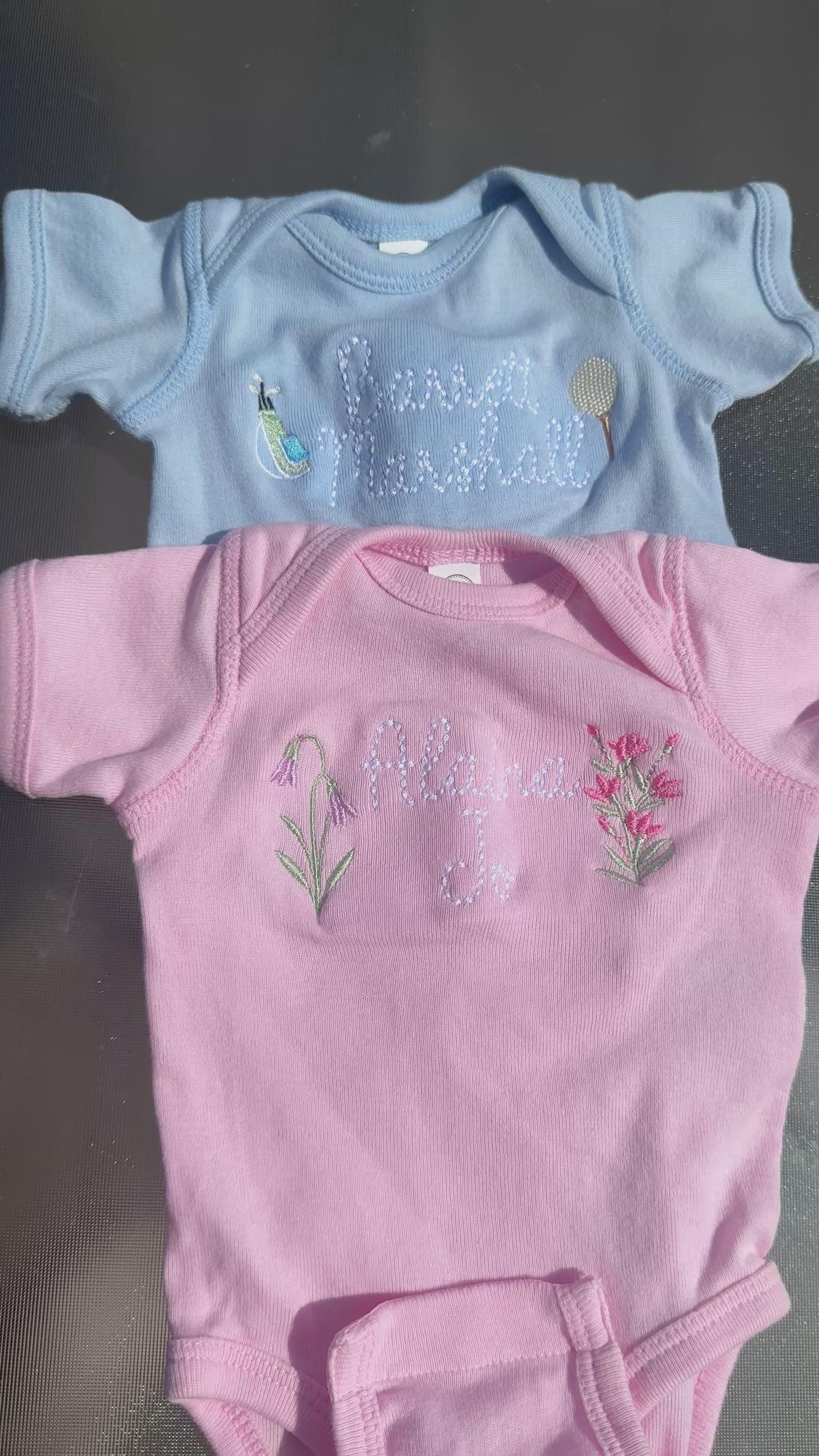 Embroidered Baby Name Onesie